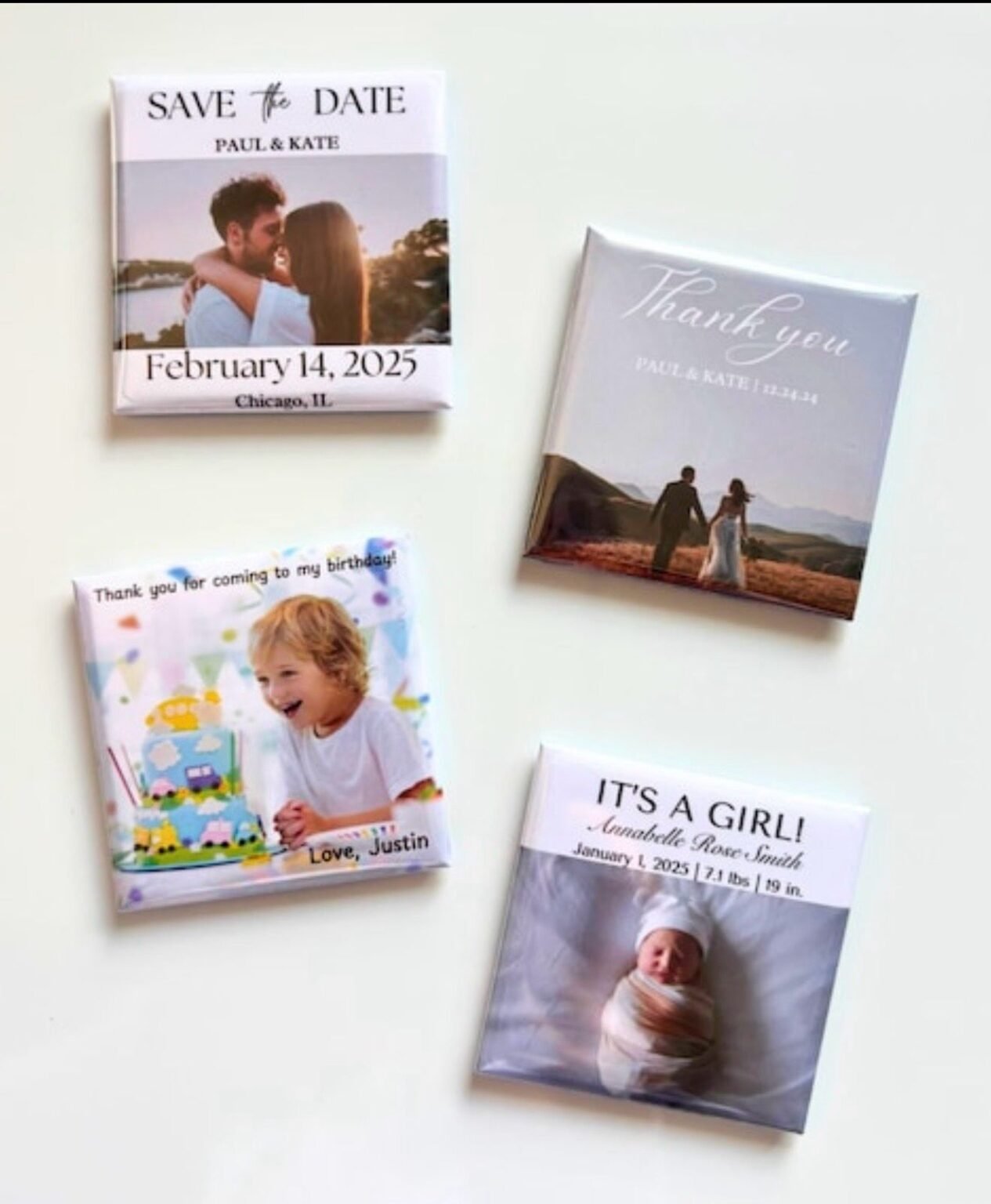 Custom Personalized Magnets – Set of 10 - pixmagnetx.com