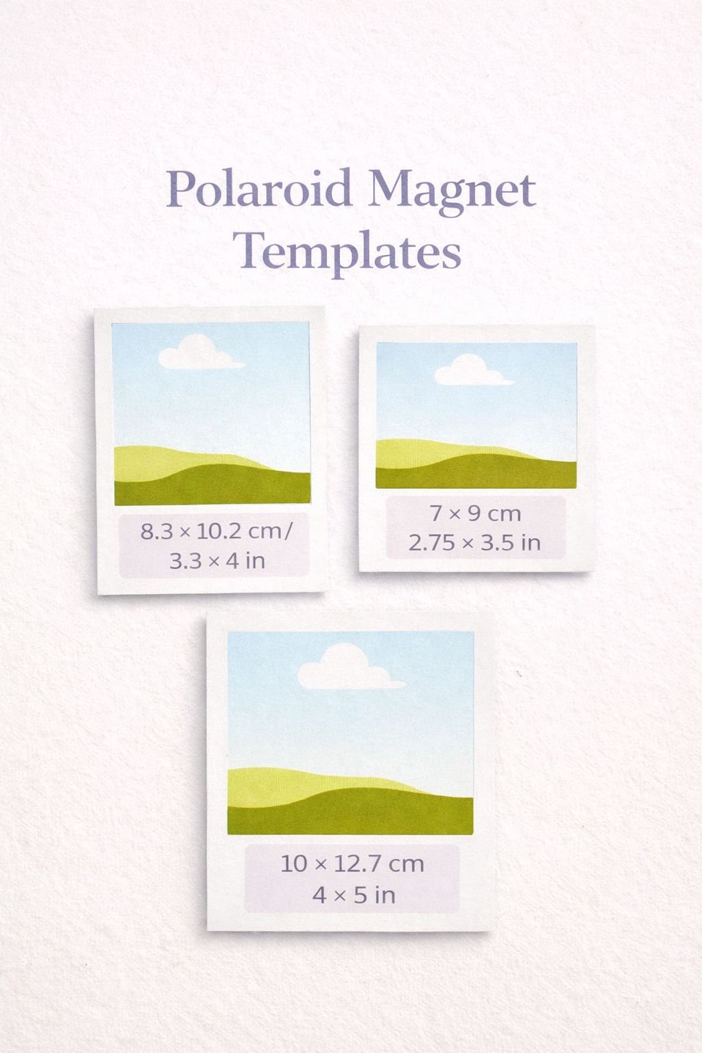polaroid magnet canva template 3 sizes polaroid magnet canva template 3 sizes